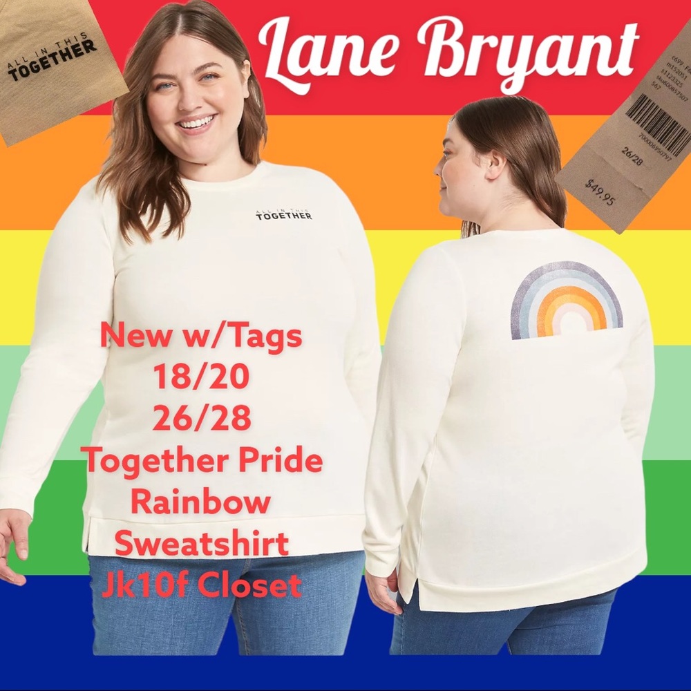 LOWEST 🌈 NWT LANE BRYANT Sz22/24 RAINBOW PRIDE TOP